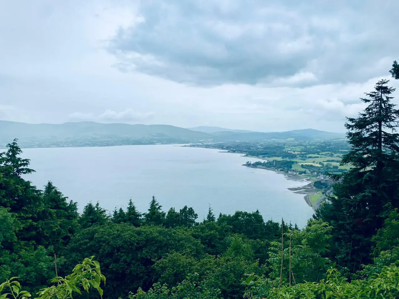 Lake landscape during a trip abroad