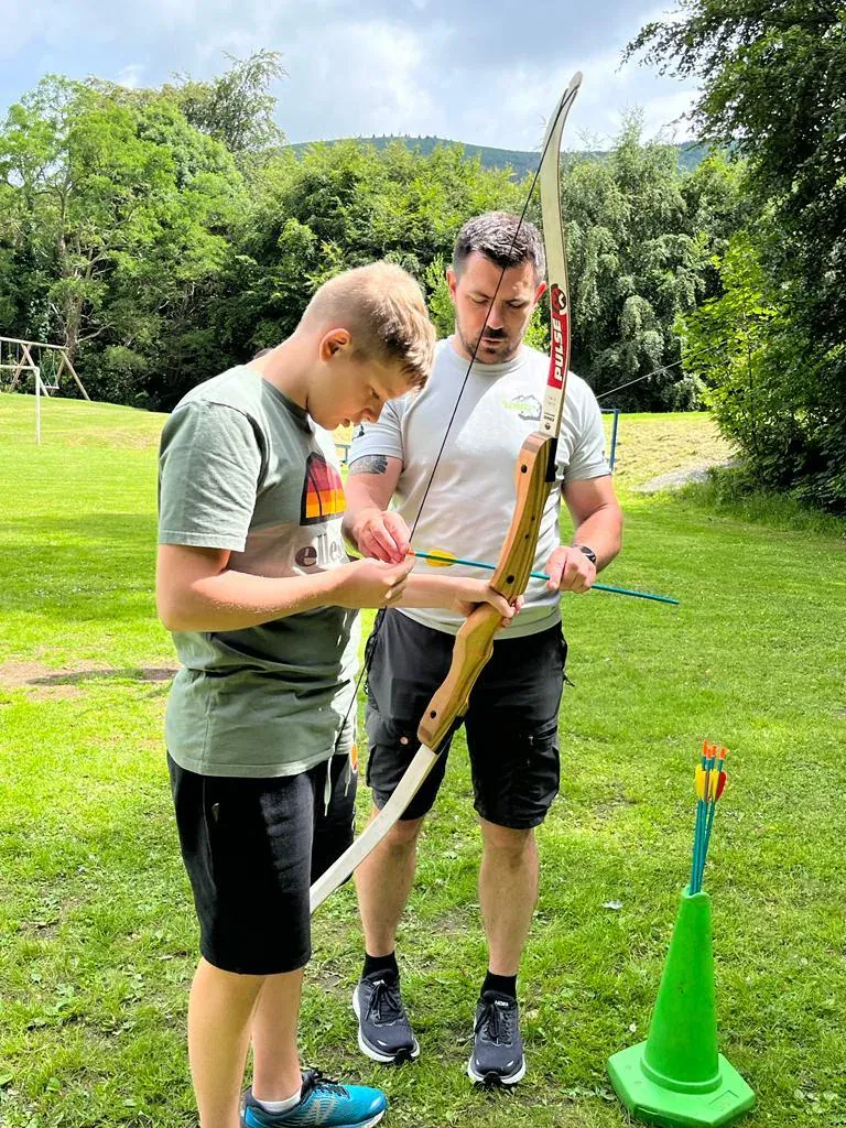 Archery activity during a trip abroad